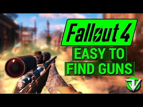 FALLOUT 4: Early Game EASY TO FIND Weapons! (Sniper, .44 Magnum, Shotgun, Laser Gun, and Fat Man)