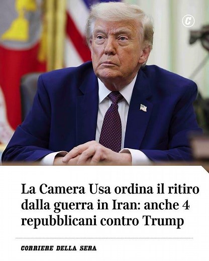 La Camera Usa ordina il ritiro dalla guerra in Iran: anche 4 repubblicani contro Trump