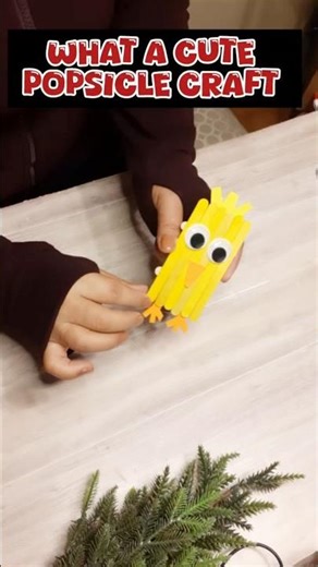 CUTE POPSICLE STICK CRAFT #diy #ytshort #howto #hack #tutorial #craftideas #craftprojects