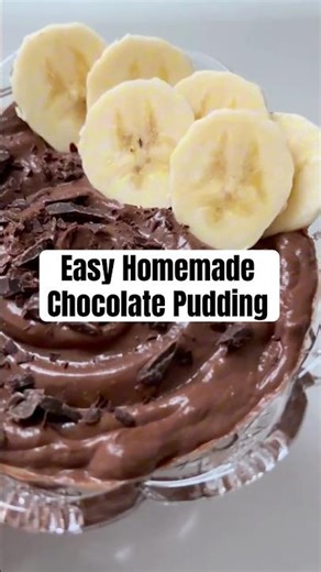Easy Homemade Chocolate Pudding #shorts #quickdessert