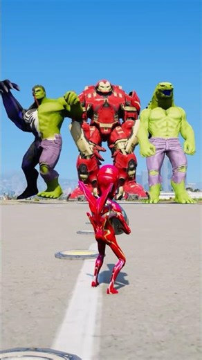 Random Superheroes VS Giant venom & Giant Hulk Brothers #shorts #youtubeshorts #gta