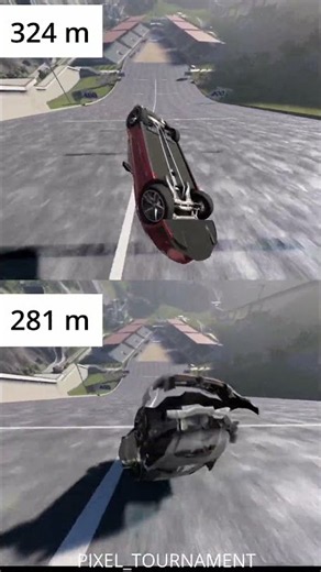 Toyota Supra vs VW Golf - Ramp Jump Challenge 🚗💥 #beamng #cars