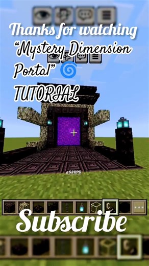 “Mystery Dimension Portal” 🌀 TUTORIAL #minecraft #shortvideo