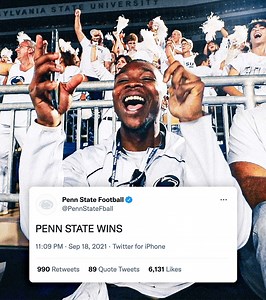 24K views · 737 reactions | It was only fitting that Grant Haley posted the game-winning tweet for us last night from the sidelines  #WeAre | Penn State Football | Facebook