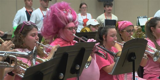 Big Red Marching Band continues centennial celebration