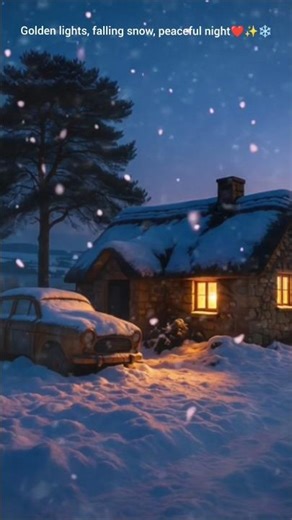 Snowfall Sounds: Winter Relaxation & Sleep Sounds | #shorts #snowfall #ASMR #cozycabin #prisma3d