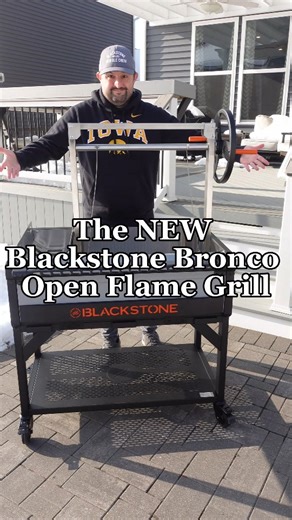 Ryan | BBQ & Grilling Addict | #thebreakfastgriller on Instagram: "🔥 Say hello to the @blackstoneproducts Bronco Open Flame Grill - where primal fire meets precision control. This beast blends old-school fire with next-level control—thanks to its brasero, locking crank wheel, and stainless-steel heat-retaining power. Whether it’s a weekend feast or a weekday flame-up, the Bronco Open Flame is built for bold, open-fire cooking that brings people together. ➡️ Big flavor ➡️ Big heat ➡️ Big energy