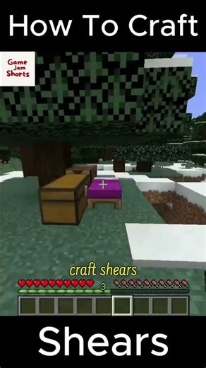 How To Craft Shears #minecraft #shorts