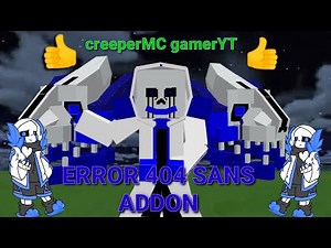 ERROR 404 SANS | in Minecraft PE | addon release link in Description|#error404sans #minecraft #fnf
