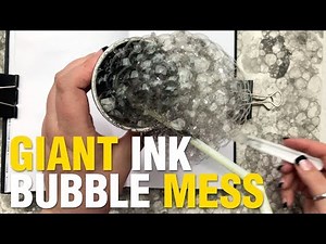 Blowing Ink Bubbles - Inktober "Shattered"