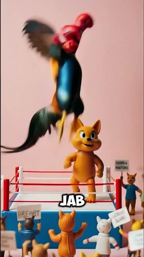 Rooster Boxer Knocks Out Dummy Fox 🐓🥊 | Funniest Animal Fight!