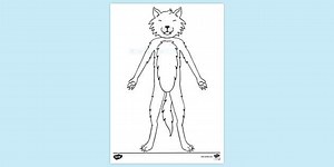 Wolf Colouring Page