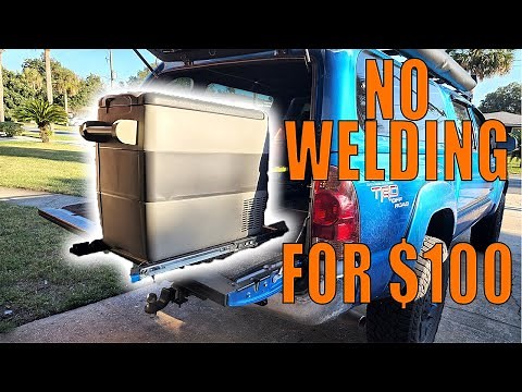 DIY Fridge Slide For $100 NO WELDING! - Tacoma Overland Build on a Budget