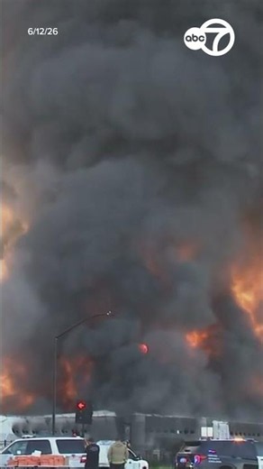 Massive Tracy warehouse fire still burning