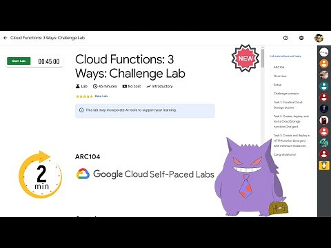 Cloud Functions: 3 Ways: Challenge Lab | #2024 | #ARC104|#qwiklabs