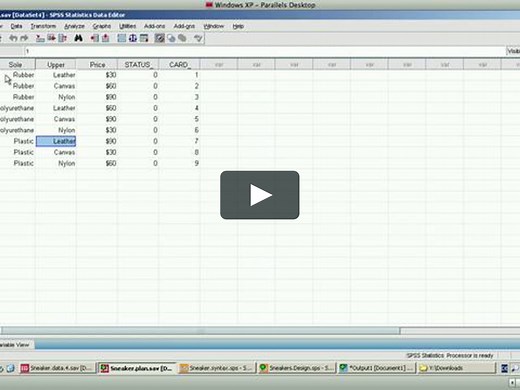 Conjoint Analysis - Creating an orthogonal design in SPSS 17