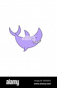 horizontally vibrating animation of quirky cartoon shark Stock Video Footage - Alamy