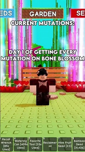 Day 1 of Getting Every Mutation On Bone Blossom! #growagarden #roblox #helpmemakethismakesense
