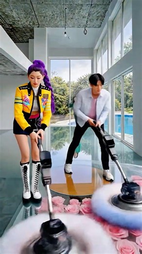 CRAZY INDOOR POOL TRANSFORMATION 😱🌹 Luxury Rose Epoxy Floor #epoxyfloor #shorts