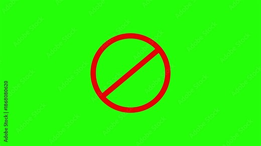 No entry icon showing deny action and blocked access status. No entry animation represents ban signal, access restriction, and not allow decision. 4k video