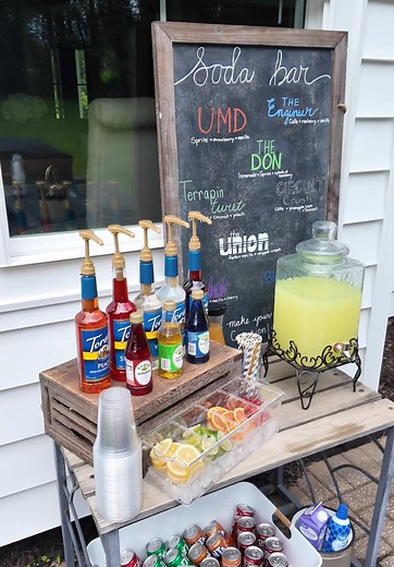 Dirty Soda Bar Setup for Graduation Parties