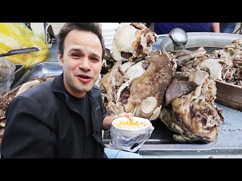 Chinese Street Food FRENZY! LAMB HEAD Soup + Organ Tour in Kashgar, China
