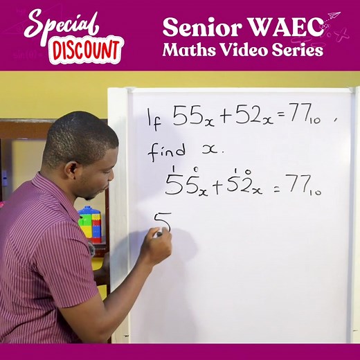 Maths Made Fun and Visual: Watch Your Child Succeed as the Best Teacher Explains 5 years of Past Senior WAEC Questions in Video Lessons! Get the SIMPLIFIED SENIOR WAEC MATHS VIDEO SERIES for SSS1, SSS2 and SSS3 students now at discount price 👇 https://selar.co/swaec | Iclass Education