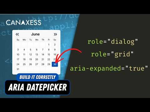 How to build an accessible ARIA date picker control