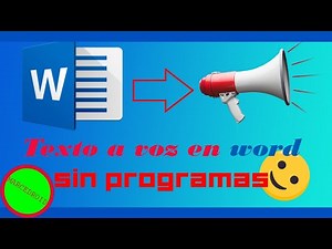 Como hacer que Word lea por tí