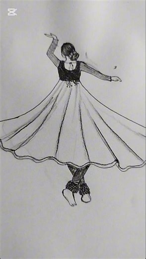 Classical dancer girl sketch..#drawing #subscribe #art #sketch #viral