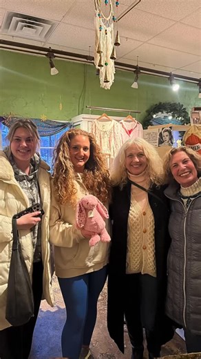 Small town magic.✨ Topanga (who films and edits most of our videos) brought her friend Emma into the shop. At the same time, my grandma stopped by with her friend Mia. They all started chatting… and Mia invited the girls to her yoga class the next morning. Of course they went! Somewhere between the class and the laughs, they realized how many mutual connections they already shared. This is Guilford — where conversations turn into connections, and a little shop becomes a gathering place. #smallto
