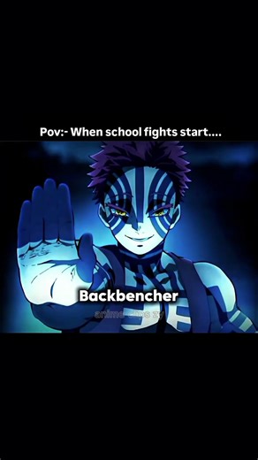 when school fights start...☠️ #demonslayer #kimetsunoyaiba #tanjiro #anime