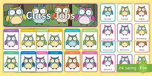 Owls Classroom Jobs Pack