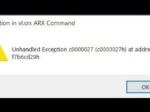 حل مشكلة unhandled Exception c0000027 في برامج #autocad و #civil3d