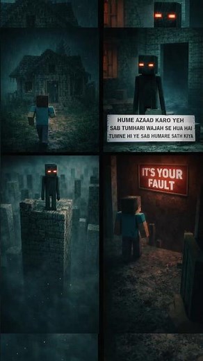 IT’S YOUR FAULT 😨 Minecraft Horror #minecraft