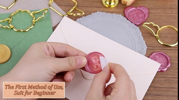 5+29P Metal Wax Seal Mold with Wing, Luxiv Gold Wax Seal Stamp Mold Round Flower Square Hexagonal Heart Metal Melt Ring with Silicone Mat, 28P Sticker for Envelope Wrapping
