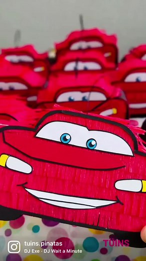 Mini Piñata Rayo McQueen para Fiestas Infantiles