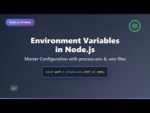Node.js Environment Variables: Secure Configuration with .env Files