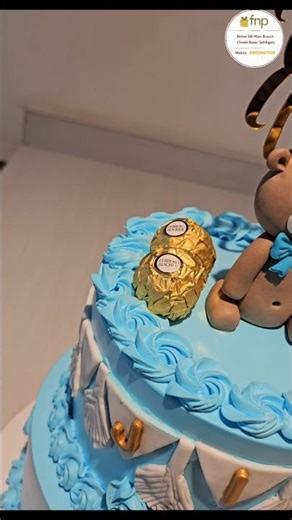 Cute 2 Tier Teddy Cake #shorts #youtubeshorts #ytshorts #shortsfeed #fnp