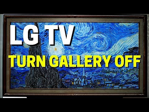 Turn Off Gallery Artwork During LG TV Signal Loss - Hidden Menu