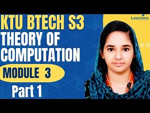 S3 Theory of Computation MODULE 3 PART 1