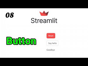 How to make button in streamlit | Python web development