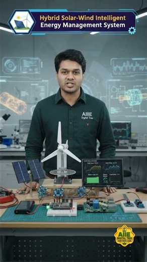 Hybrid Solar-Wind Intelligent Energy Management System | Renewable Energy Project #robotics#ai