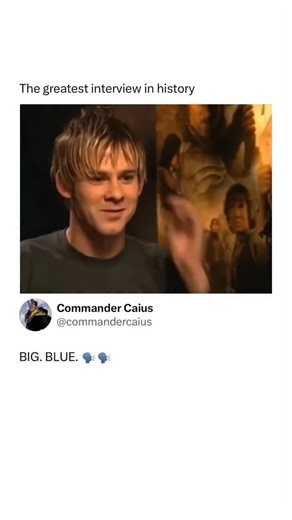 Memes, Entertainment, News on Instagram: "There will never be a funnier interview than this 😭 Actor Elijah Wood and Lord of the Rings co-star Dominic Monaghan recorded a playful prank interview that became a beloved Easter egg among fans. While promoting The Lord of the Rings: The Return of the King, Monaghan pretended to be a quirky foreign interviewer and asked a string of absurd questions — including “When will you wear wigs?” — delivered in an exaggerated accent that sent Wood into uncontro