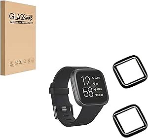 ADUSFRE (2 Pcs) 3D Curved Edge Screen Protector Compatible with Fitbit Versa 2 Soft HD Transparent Protective Film Anti-Scratch Touch Sensitive