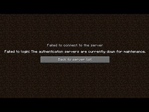 HOW TO FIX ''authentication servers are down for maintenance minecraft error''