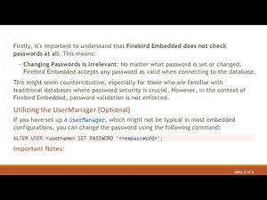 How to Change or Create the SYSDBA Password for Firebird 3.0 Embedded