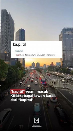 'Kapitil' Resmi Masuk KBBI!