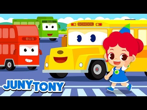 *NEW* Vroom Vroom Bus | Wheels on the Bus | Vehicle Songs | Car Songs for Kids | JunyTony
