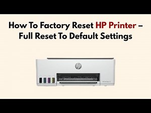 How To Factory Reset HP Printer – Full Reset To Default Settings